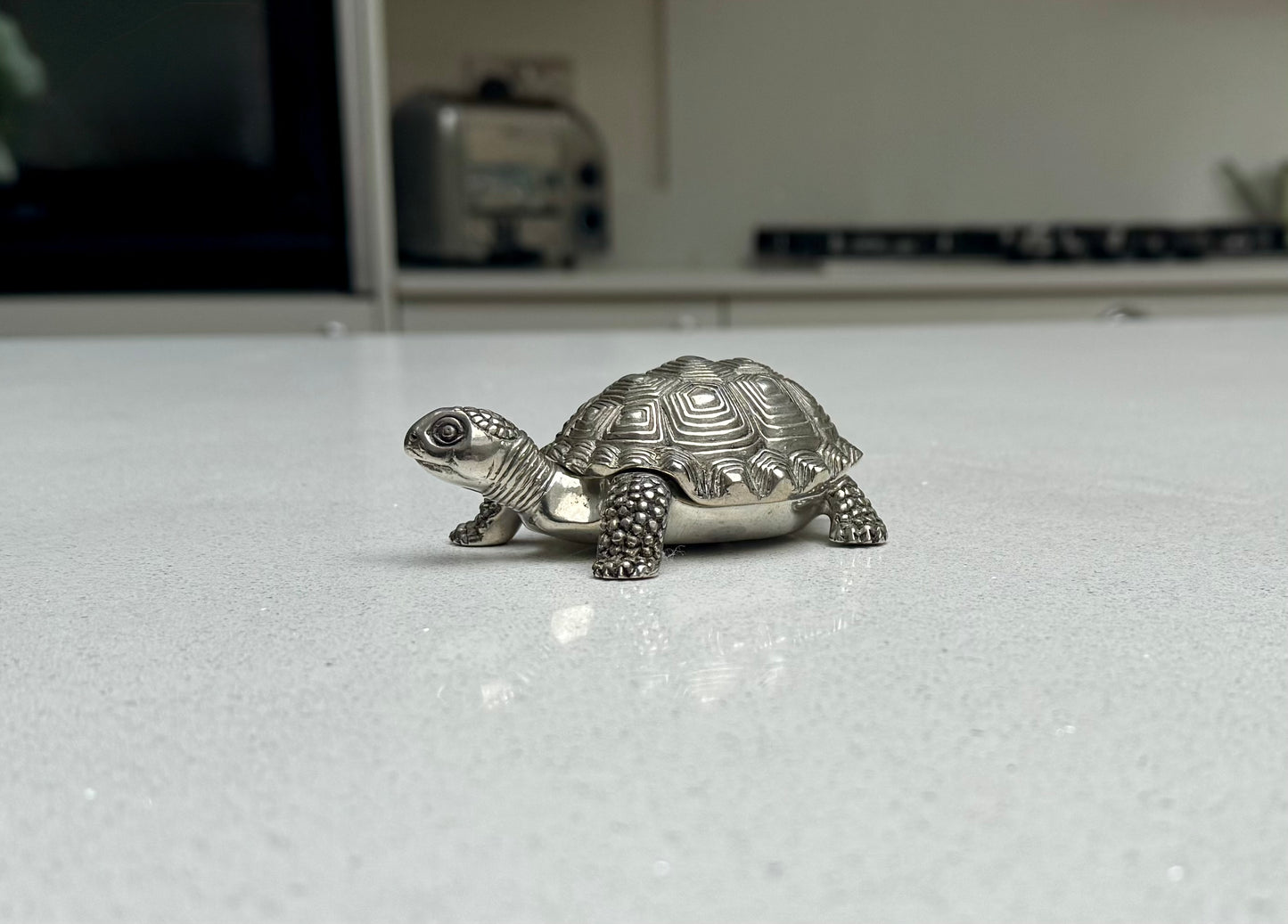 Pewter Turtle Decorative Keepsake Box