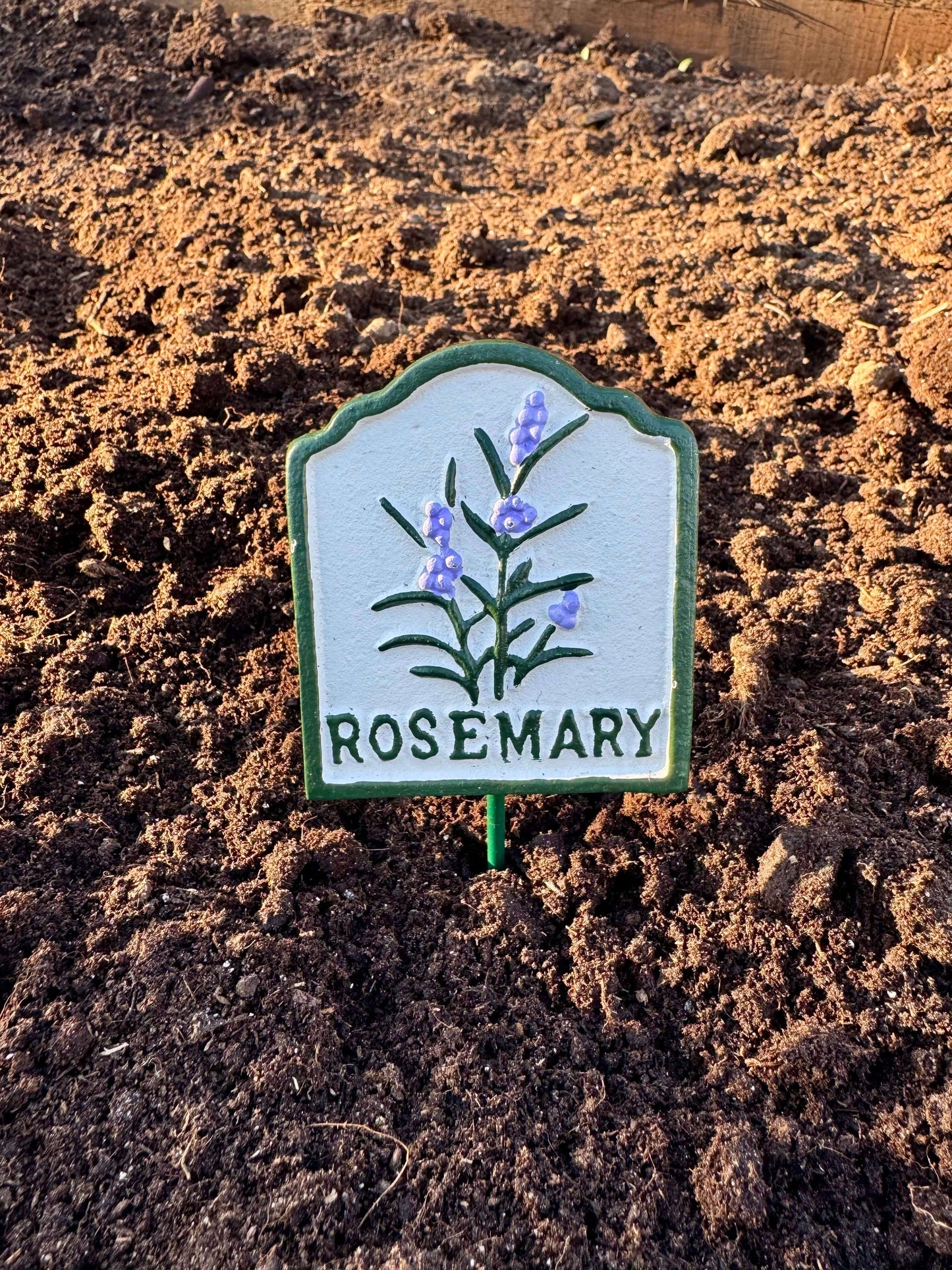 Herb Cast Iron Marker Signs - Set of 6