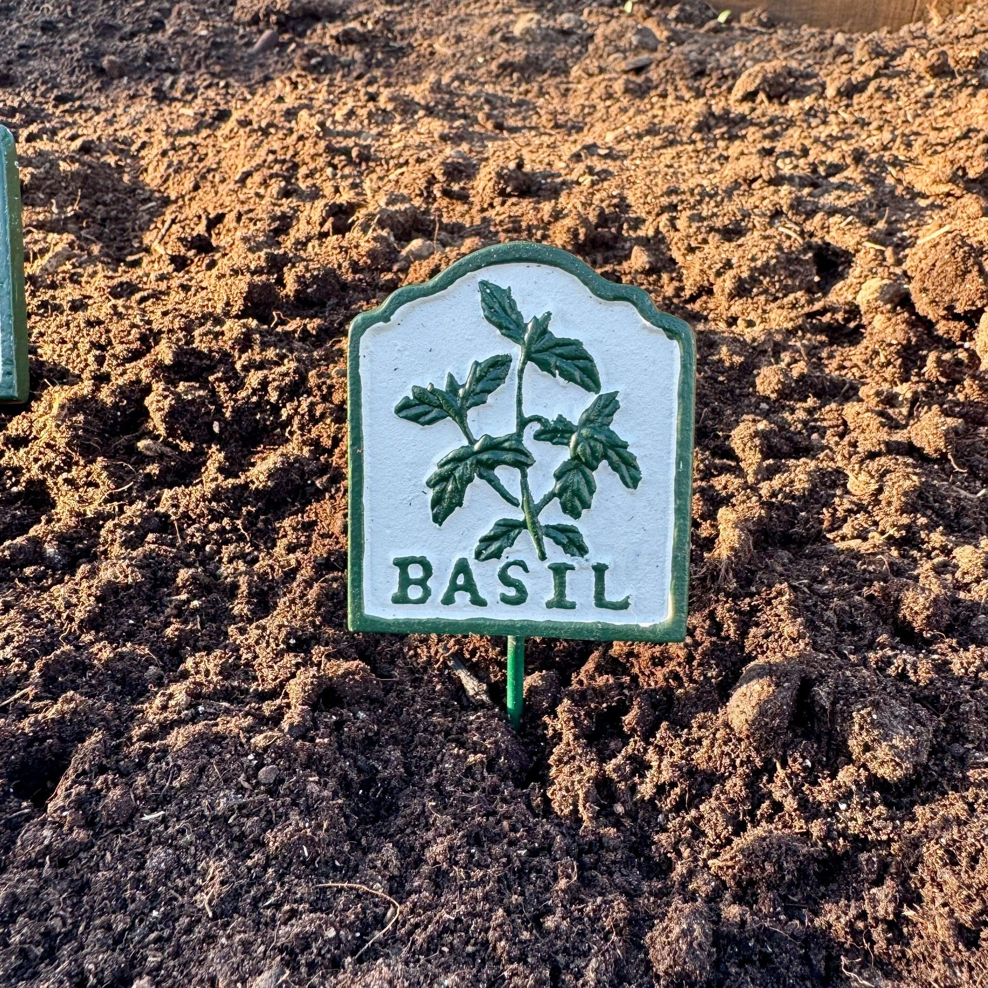 Cast iron Thyme herb garden marker sign