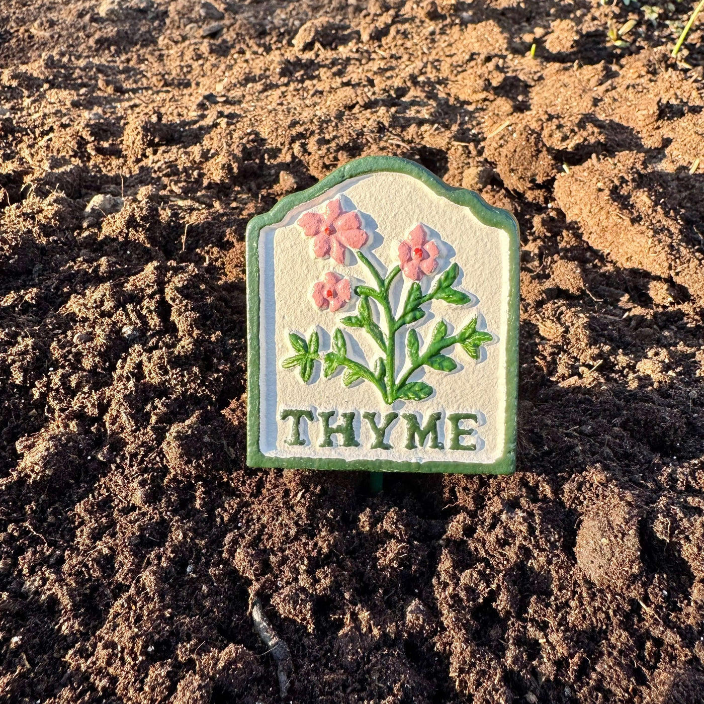 Cast iron Sage herb garden marker sign