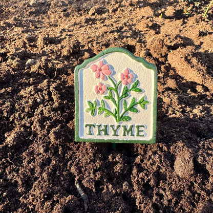 Cast iron Sage herb garden marker sign