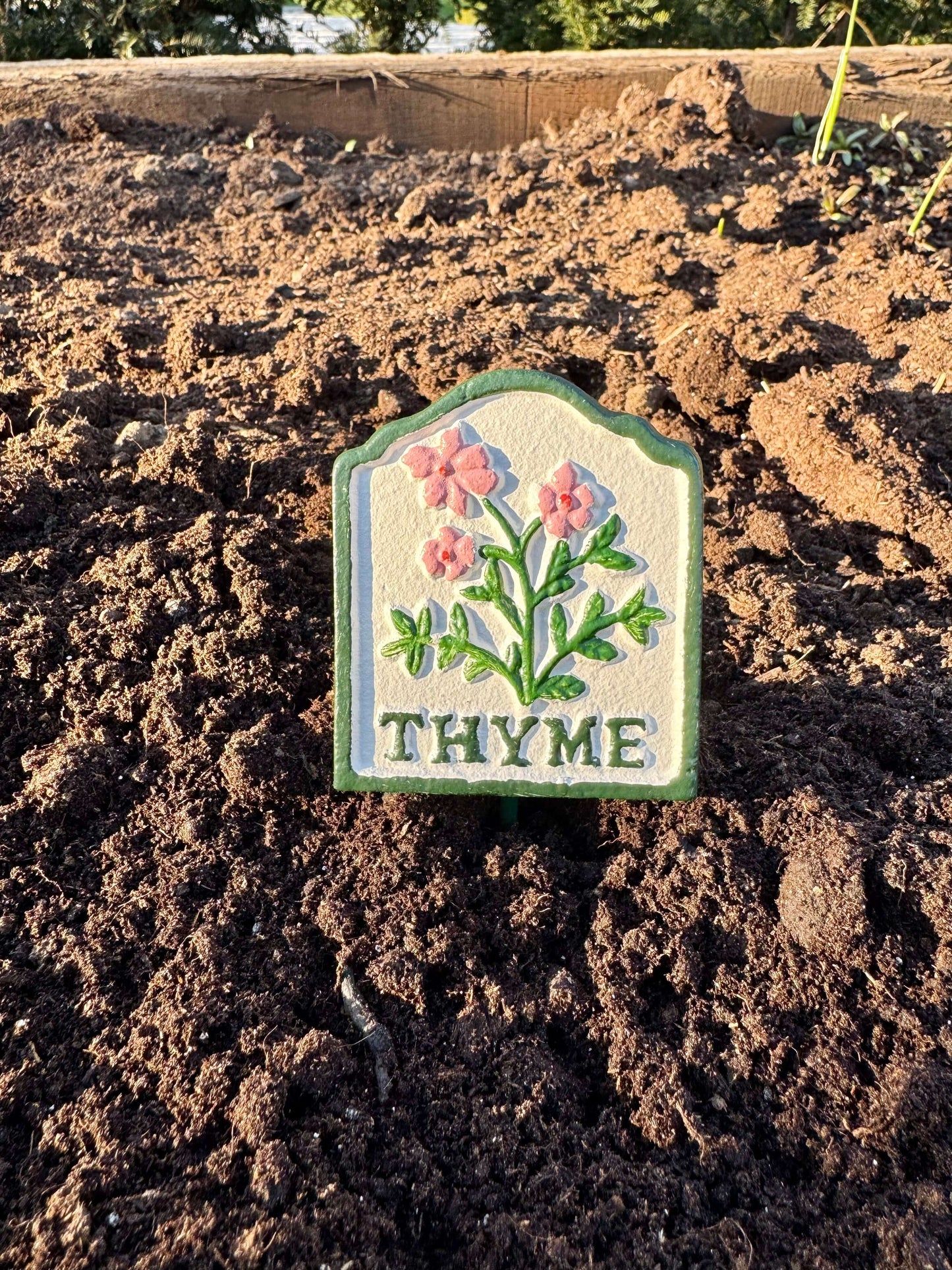 Herb Cast Iron Marker Signs - Set of 6