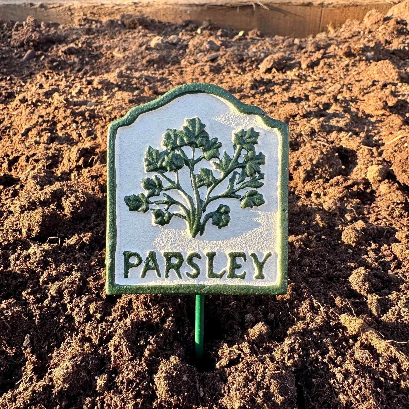 Cast iron Rosemary herb garden marker sign