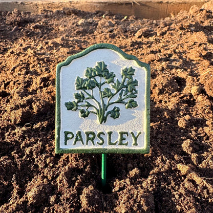 Cast iron Rosemary herb garden marker sign
