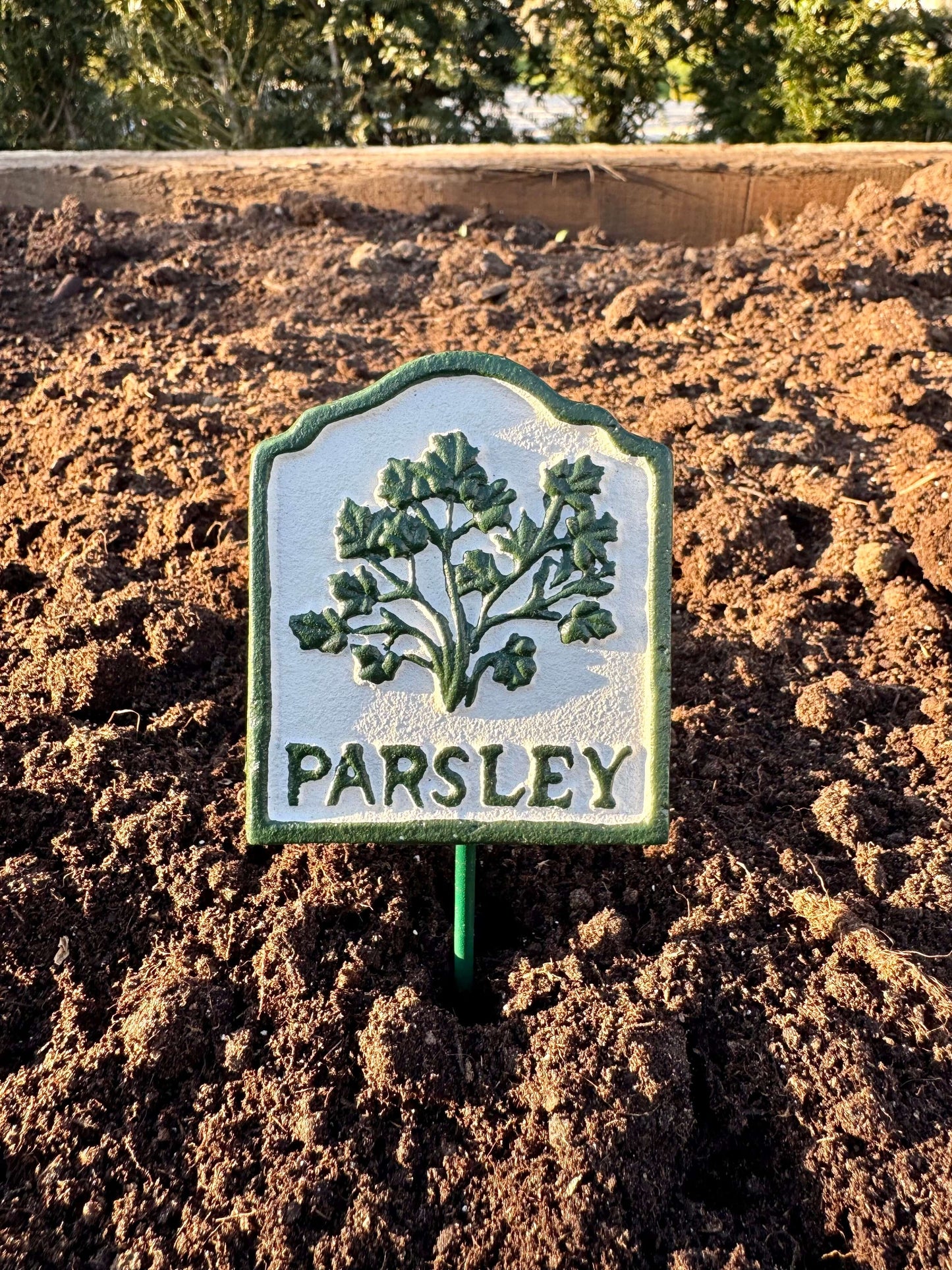 Herb Cast Iron Marker Signs - Set of 6