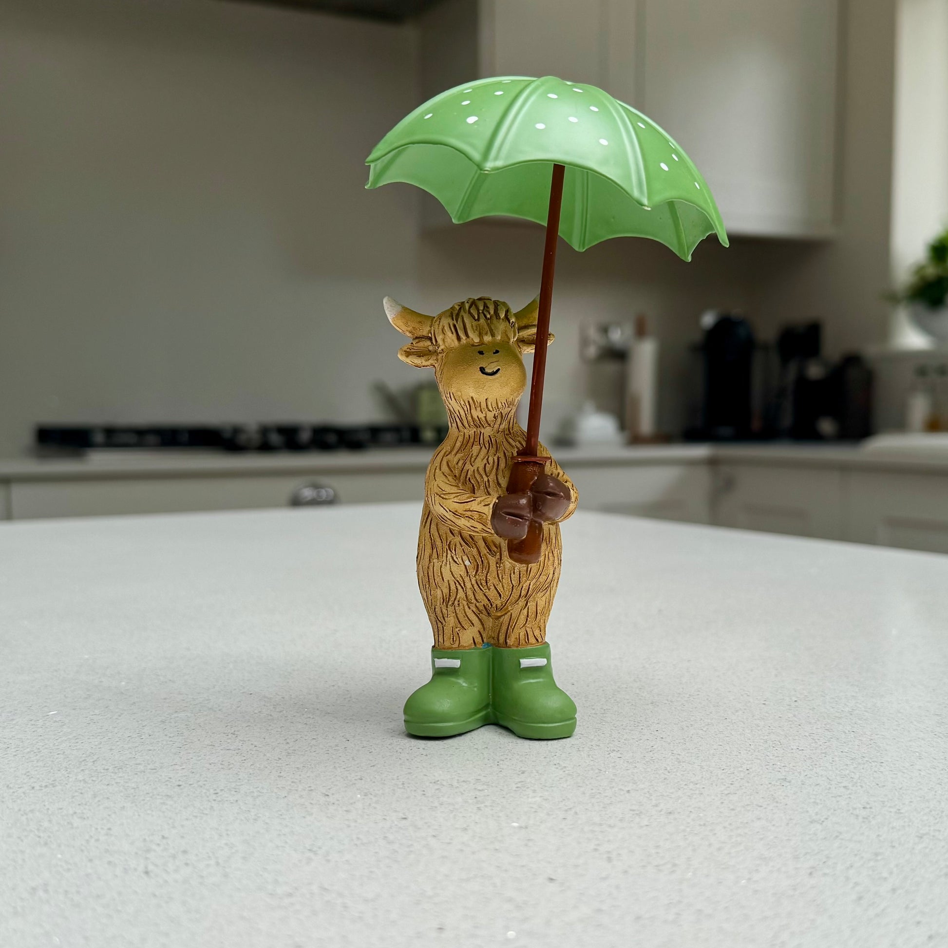 Highland Cow with Umbrella Ornament