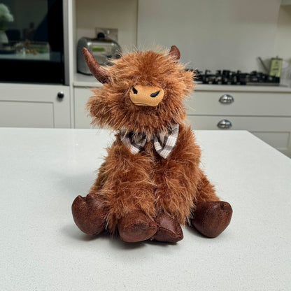 Highland Cow Doorstop with Dickie Bow