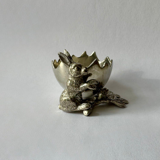 Rabbit Eggcup in Pewter