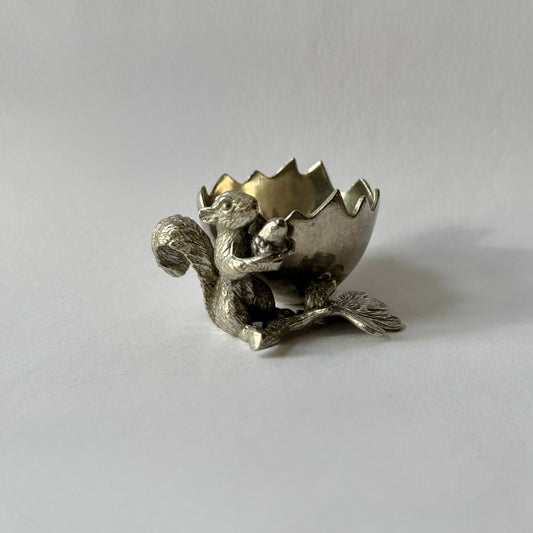 Squirrel Egg Cup in Pewter
