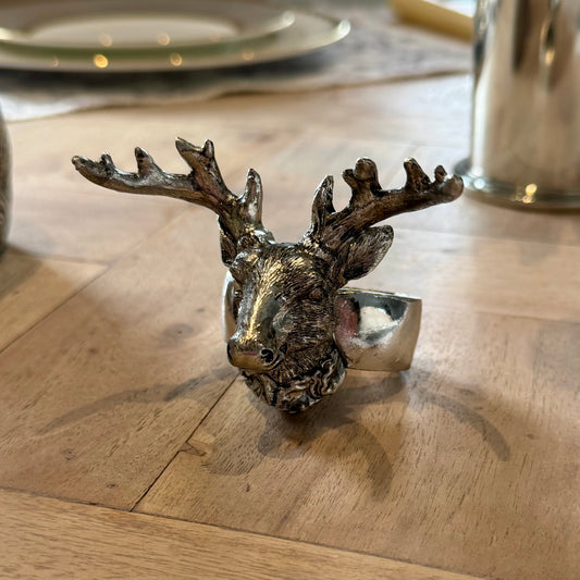 Set of 6 Stag Napkin Rings