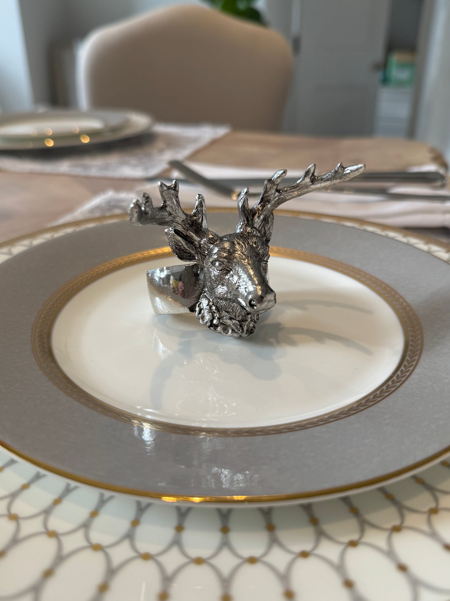 Set of 6 Stag Napkin Rings