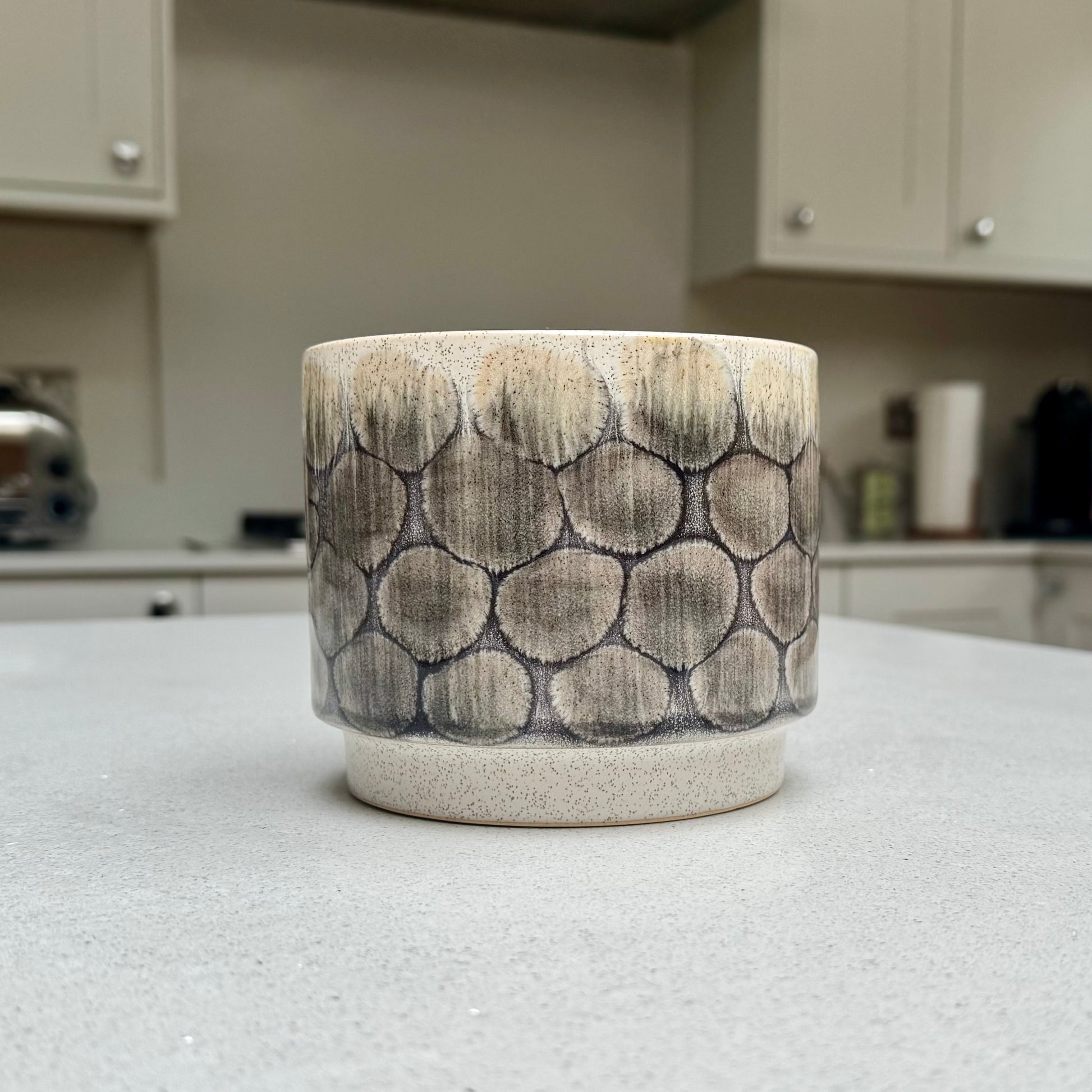 Grey Turtle Glaze Ceramic Plant Pot