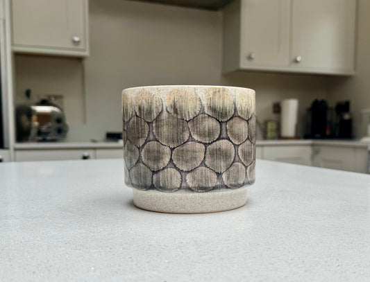 Grey Turtle Glaze Ceramic Plant Pot