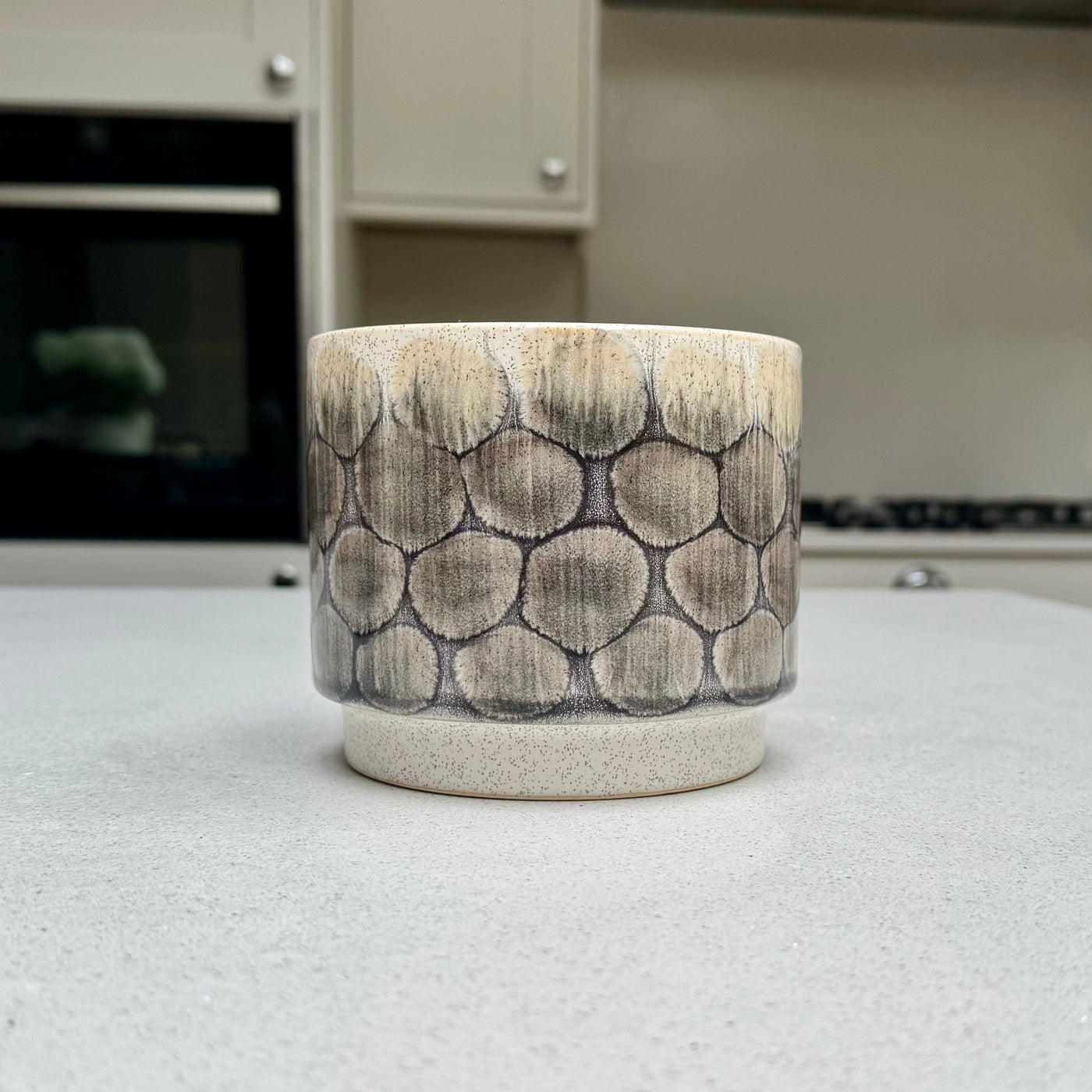 Grey Turtle Glaze Ceramic Plant Pot