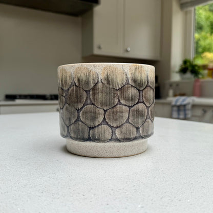 Grey Turtle Glaze Ceramic Plant Pot