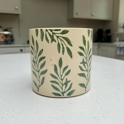 Foliage Crackle Glaze Ceramic Plant Pot 14cm