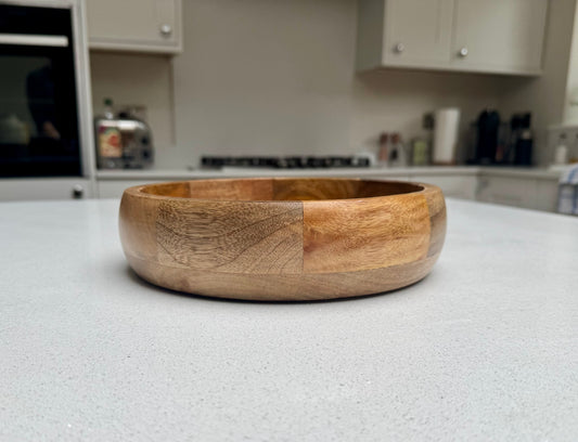 Medium Handcrafted Wooden Serving Tray 25cm