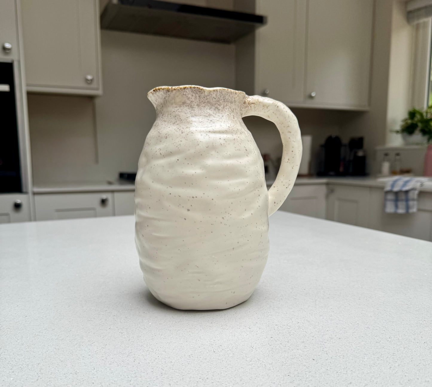Handmade Speckled Ceramic Beba Jug Vase 21cm