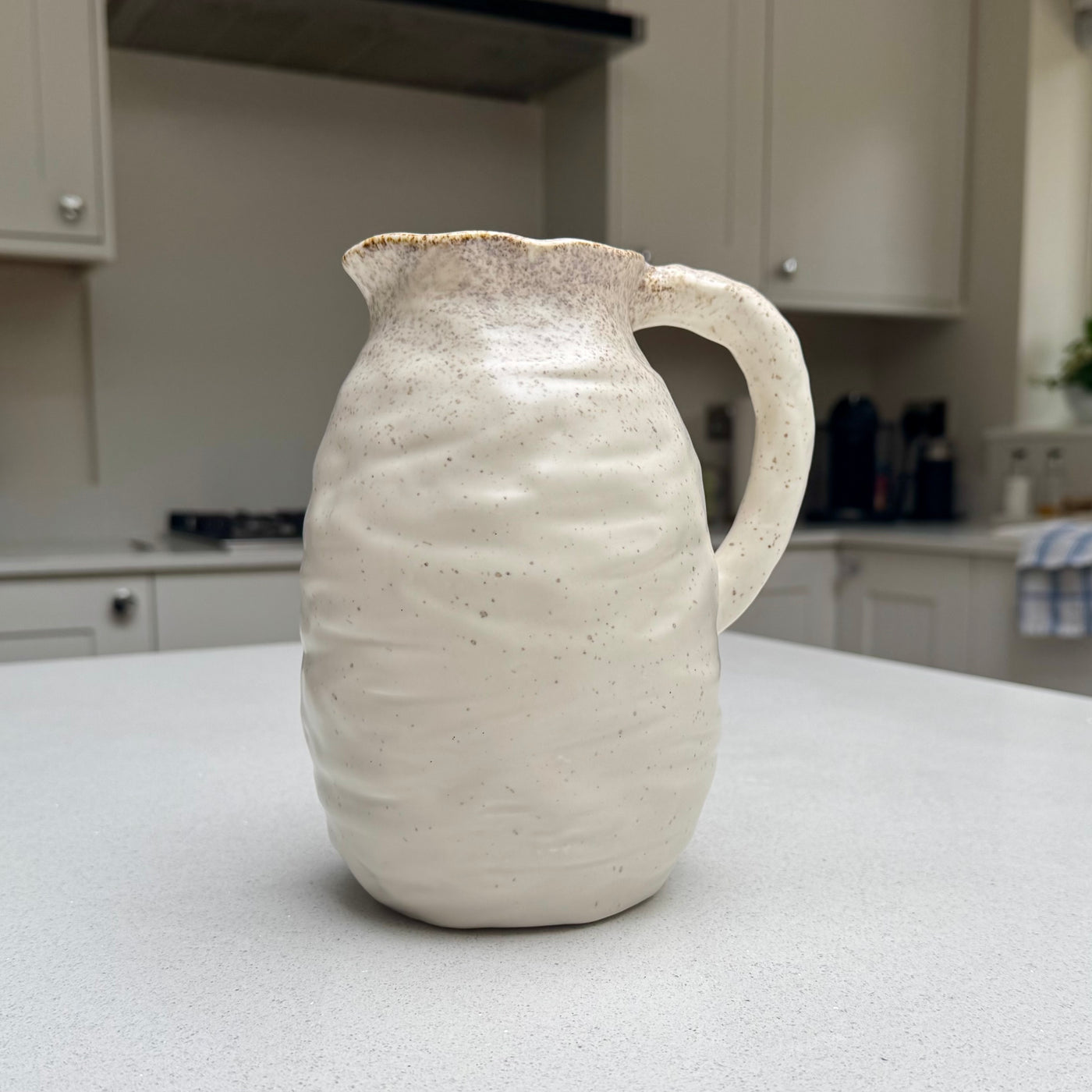 Handmade Speckled Ceramic Beba Jug Vase 21cm