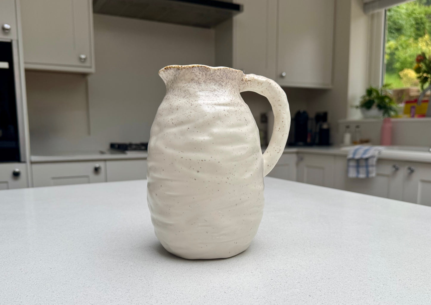 Handmade Speckled Ceramic Beba Jug Vase 21cm