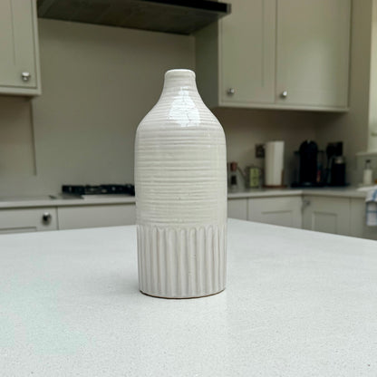 Handmade Ceramic Soma Vase in Beige 22.5cm