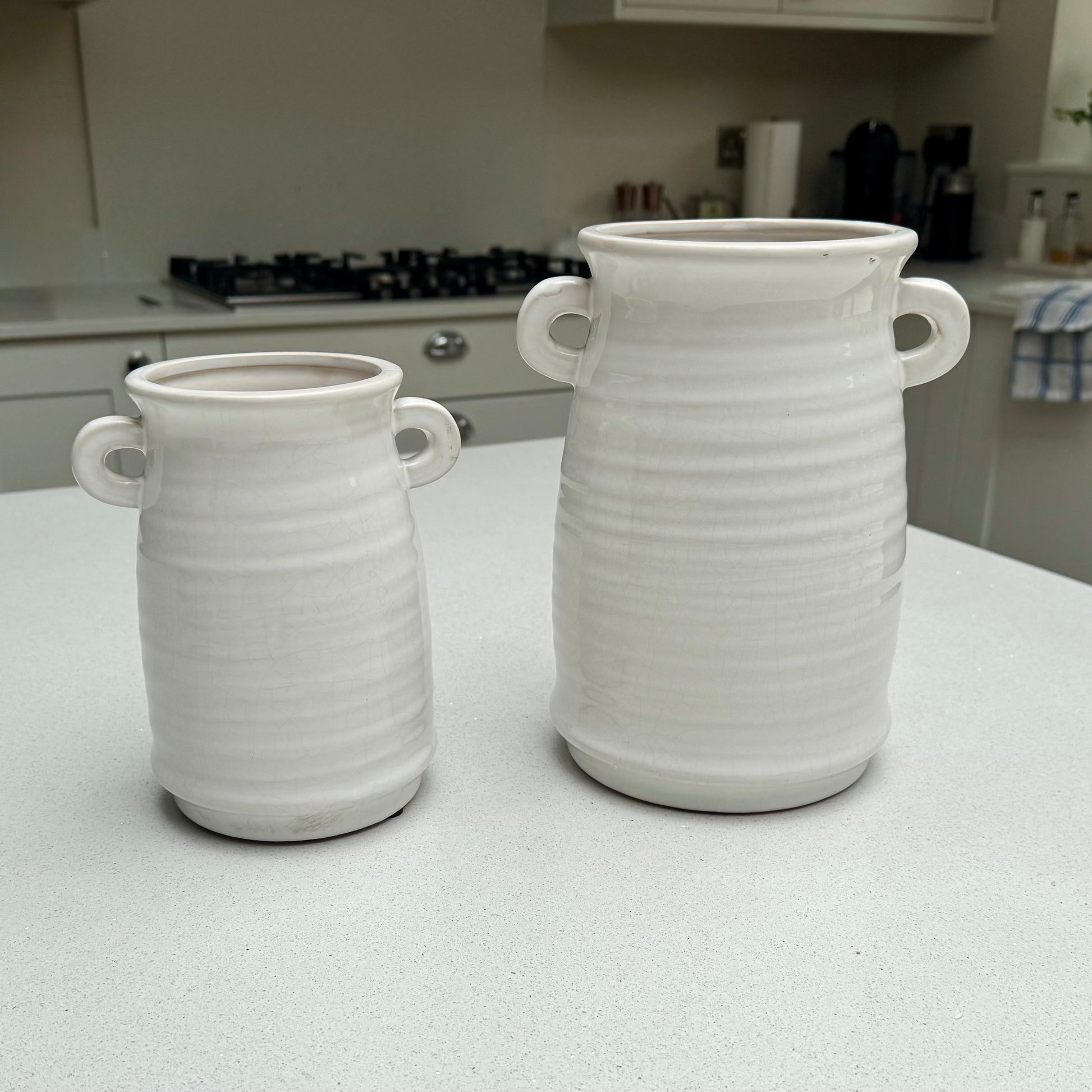 Handmade Ceramic Loni Vase with Crackle Glaze 24cm