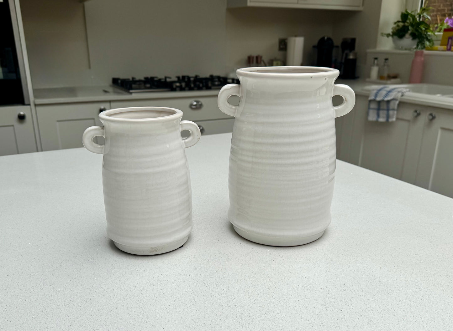 Handmade Ceramic Loni Vase with Crackle Glaze 24cm