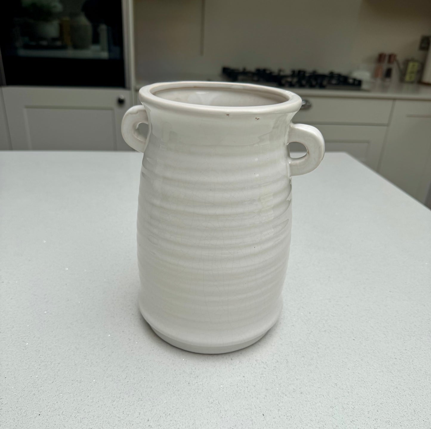 Handmade Ceramic Loni Vase with Crackle Glaze 24cm