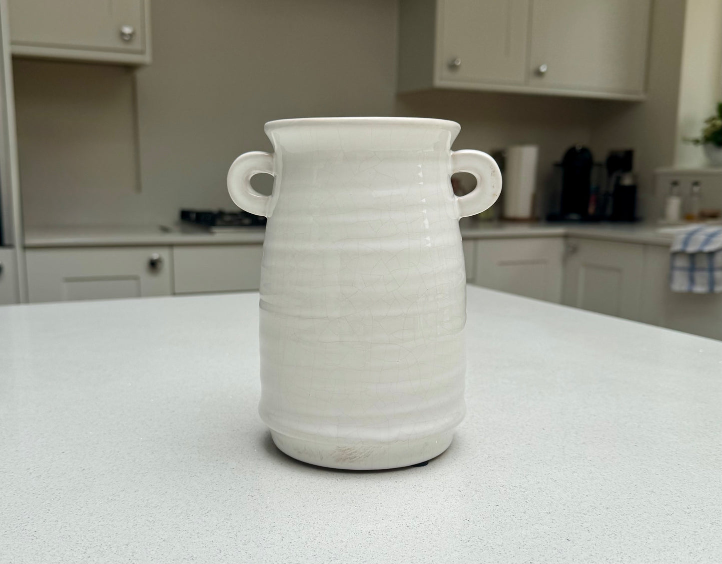Handmade Ceramic Loni Vase with Crackle Glaze 24cm