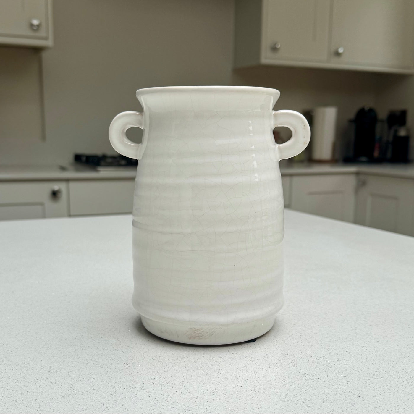 Handmade Ceramic Loni Vase with Crackle Glaze 18.5cm