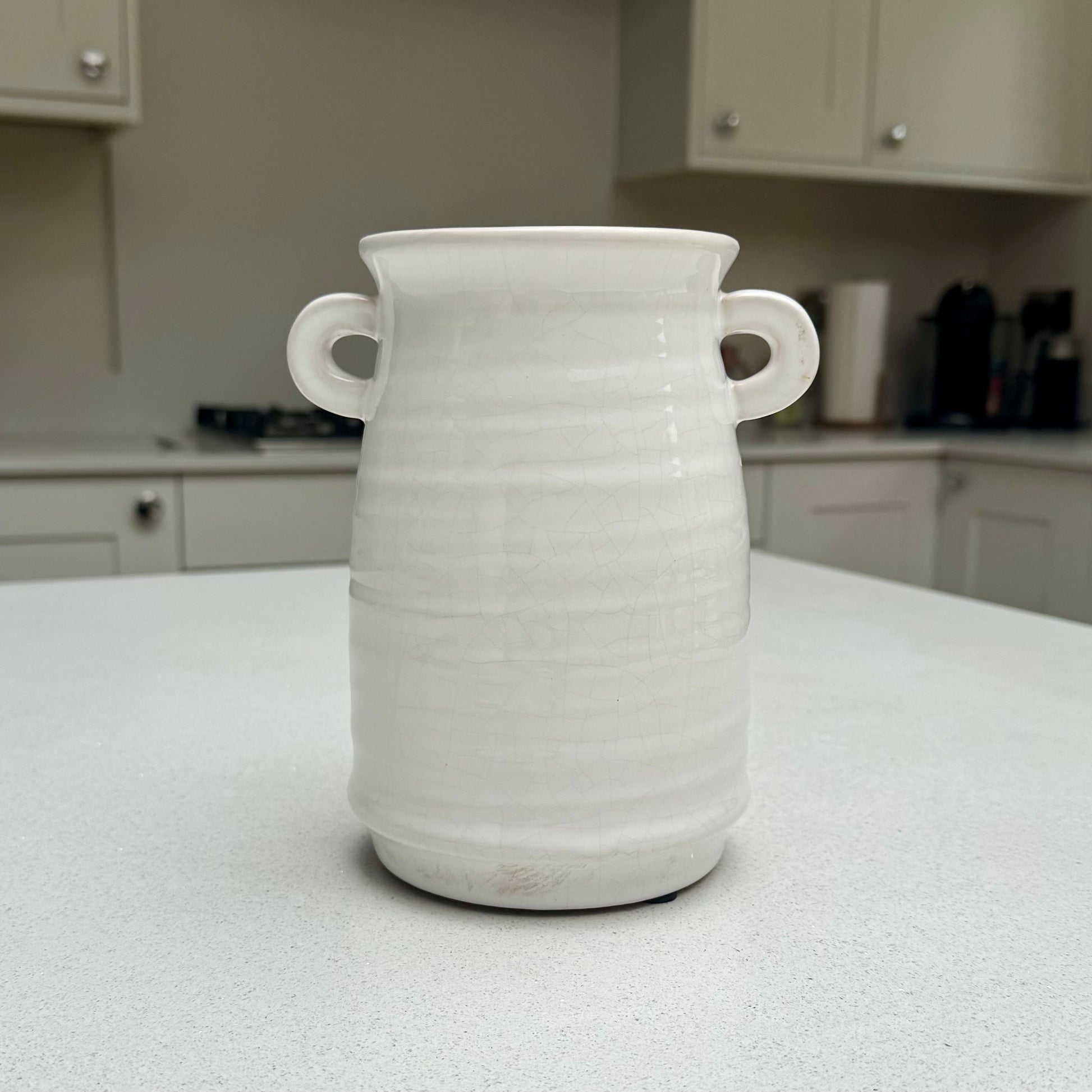 Handmade Ceramic Loni Vase with Crackle Glaze 18.5cm