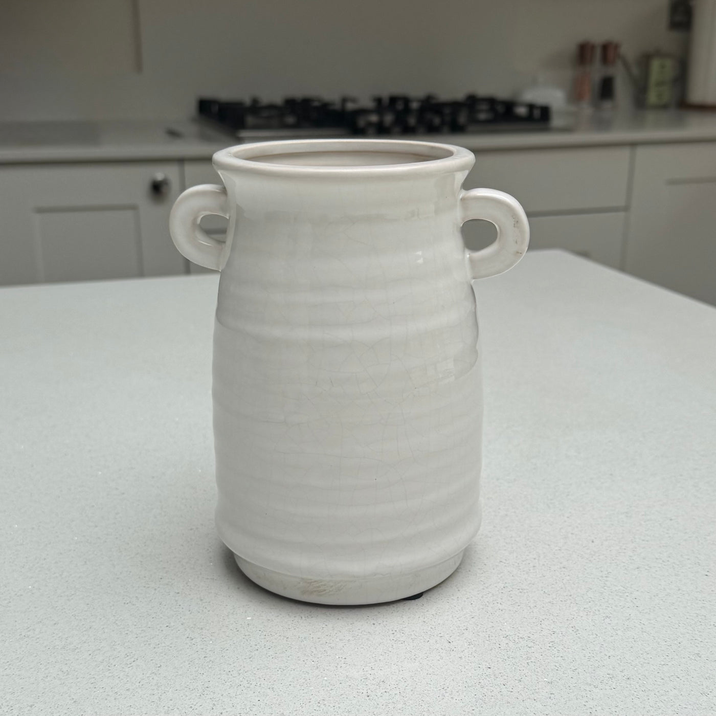 Handmade Ceramic Loni Vase with Crackle Glaze 18.5cm