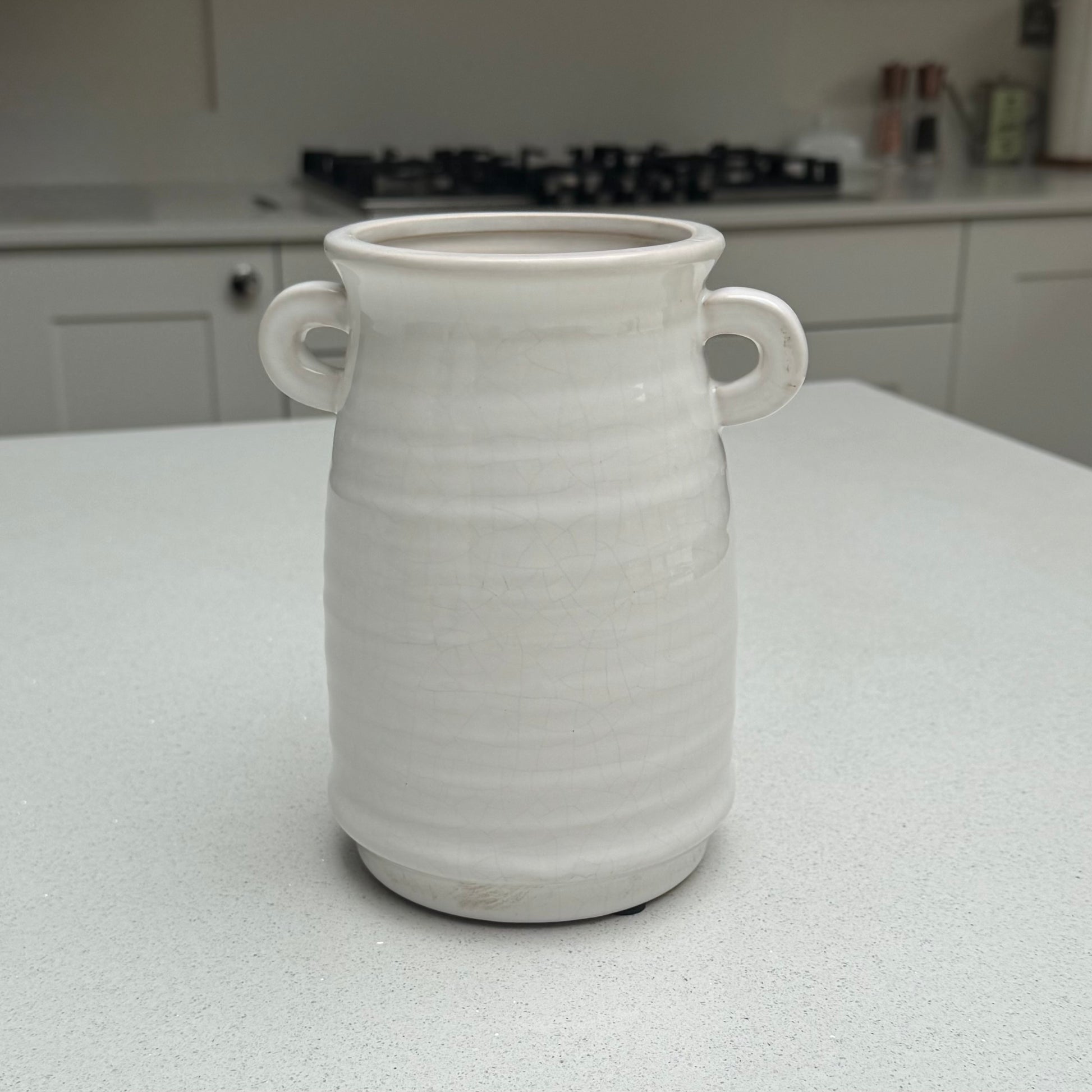 Handmade Ceramic Loni Vase with Crackle Glaze 18.5cm