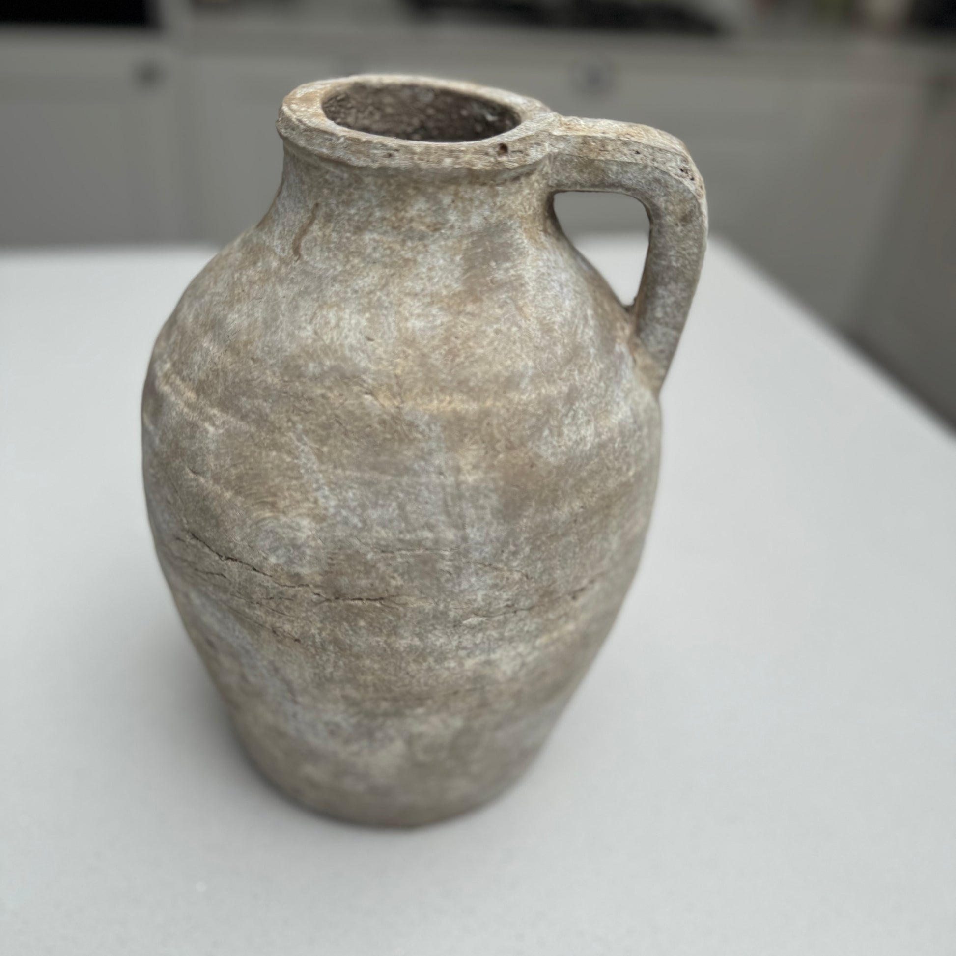 Large Ellie terracotta Jug Vase in Natural Stone 28cm
