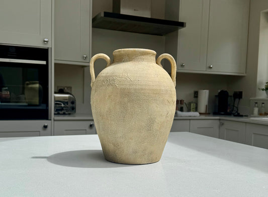 Large Rustic Terracotta Effect Amphora Vase 32cm