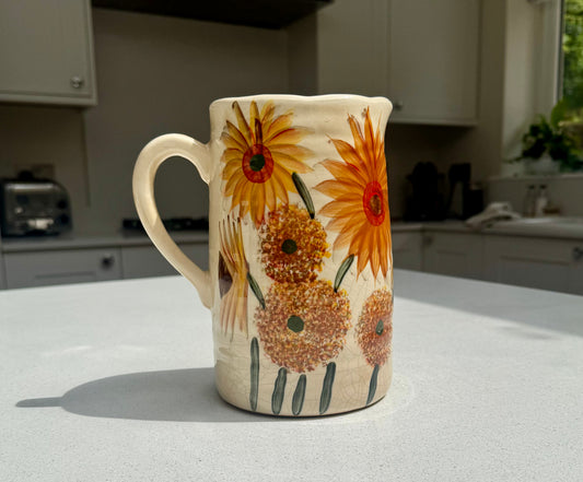 Medium Sunflower Ceramic Jug Vase 20cm