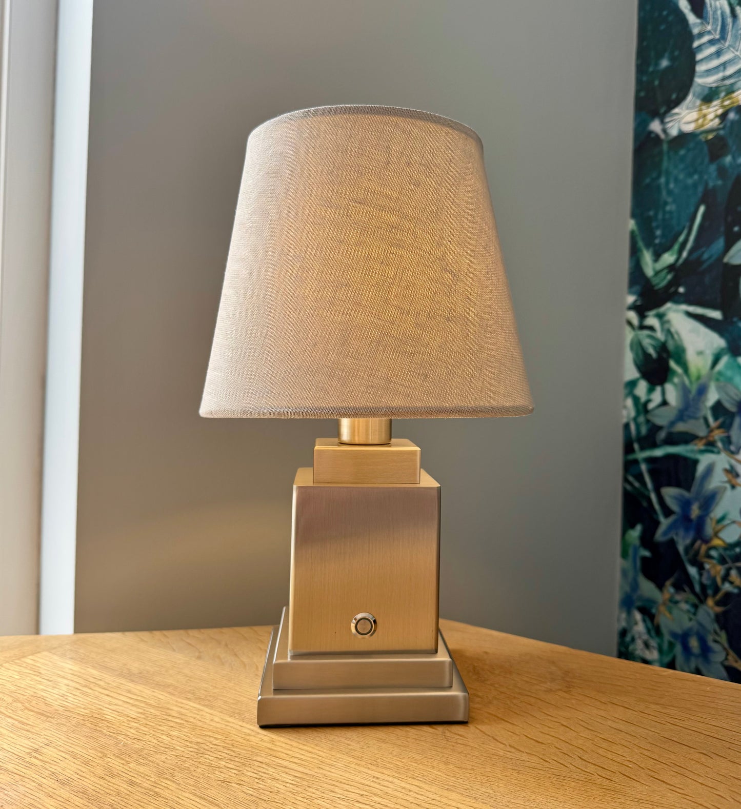Ludlow Rechargeable Table Lamp in Brushed Steel