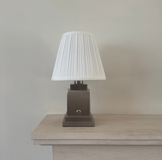 Ludlow Rechargeable Table Lamp in Brushed Steel