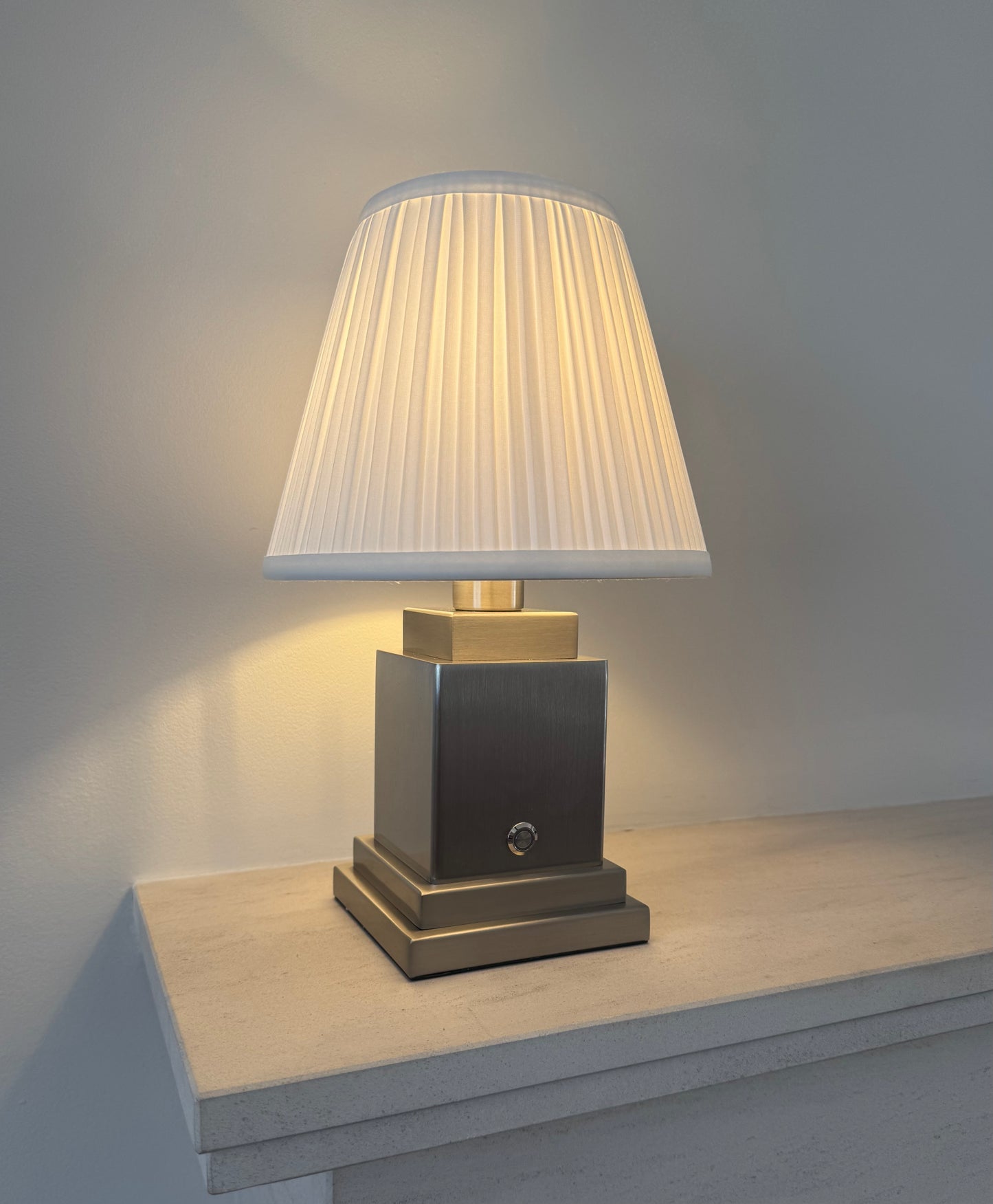 Ludlow Rechargeable Table Lamp in Brushed Steel