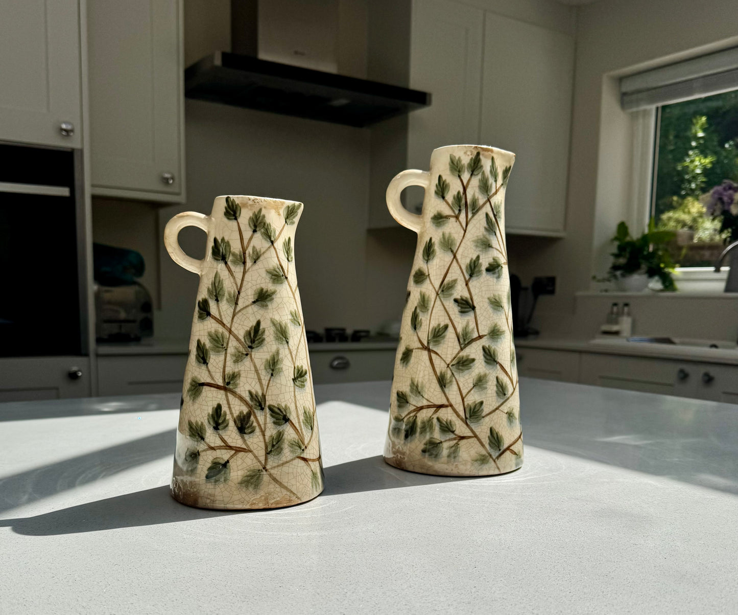 Botanical Tall Ceramic Jug Vase in various sizes