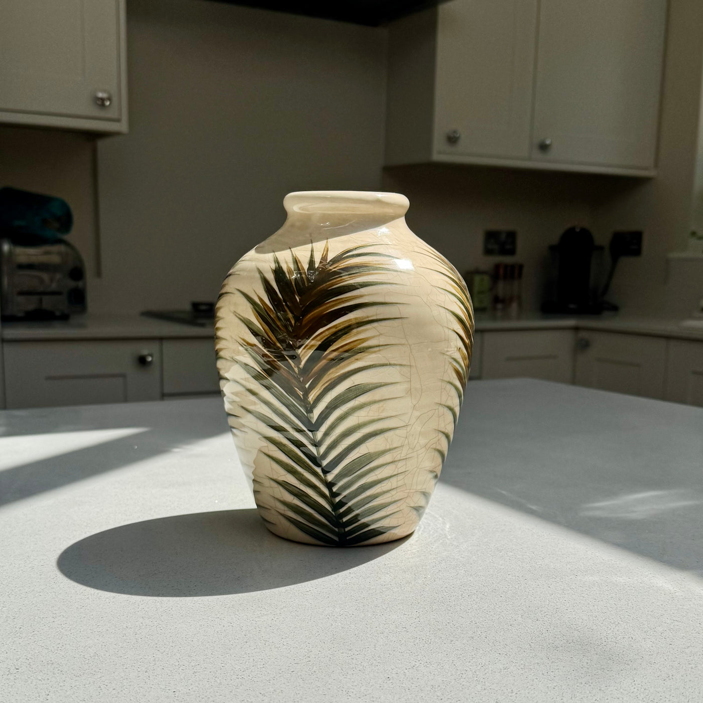 Handmade Letty Ceramic Crackle Glaze Vase 23cm