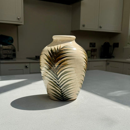 Handmade Letty Ceramic Crackle Glaze Vase 23cm