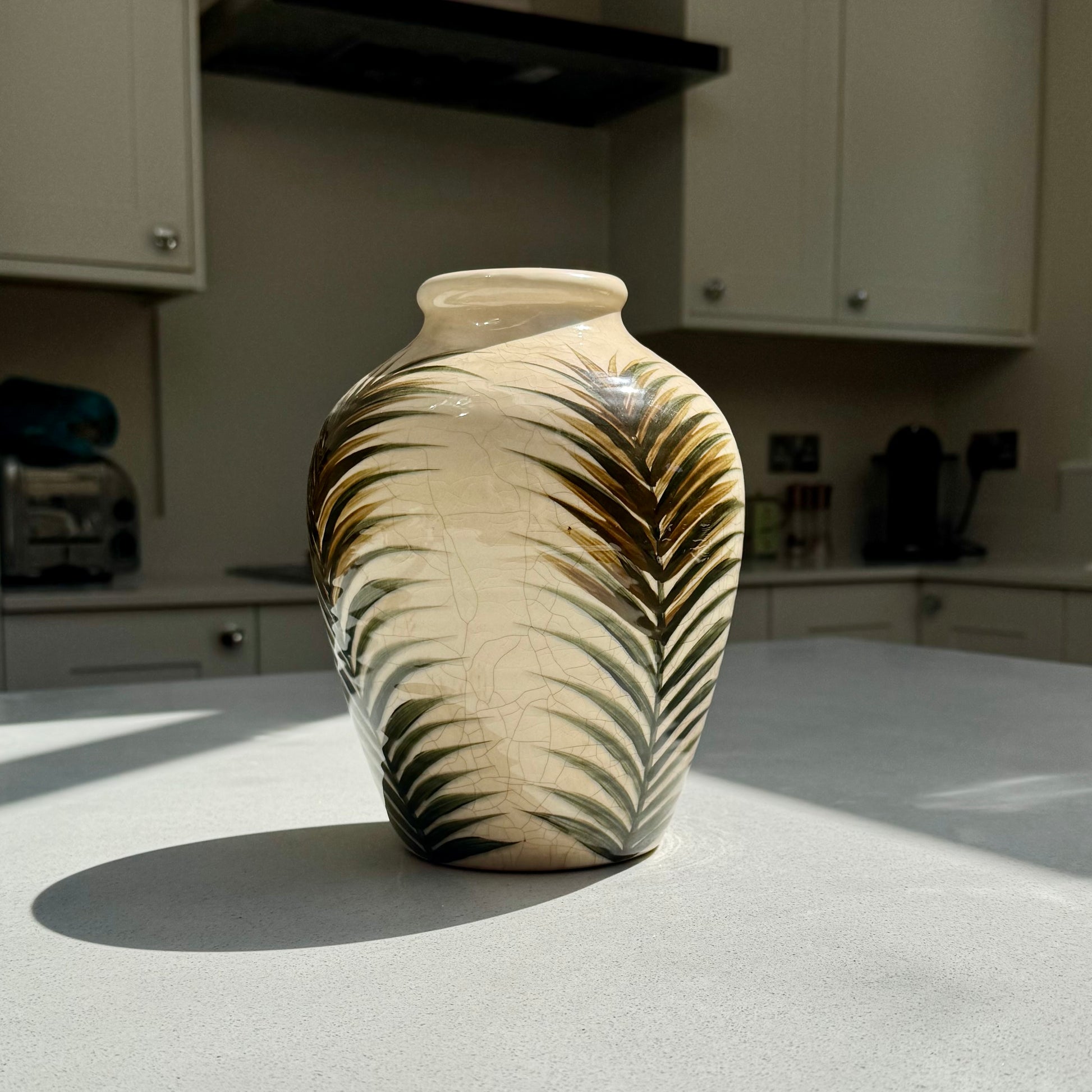 Handmade Letty Ceramic Crackle Glaze Vase 23cm