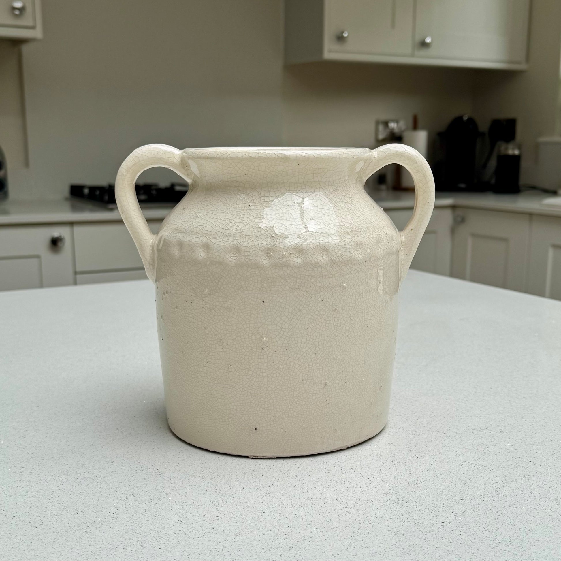 Handmade Amphora Ceramic Double Handle Vase 22.5cm