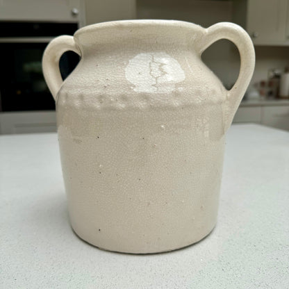 Handmade Amphora Ceramic Double Handle Vase 22.5cm