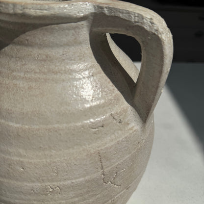 Large Ellie terracotta Jug Vase in Pale Ivory 28cm