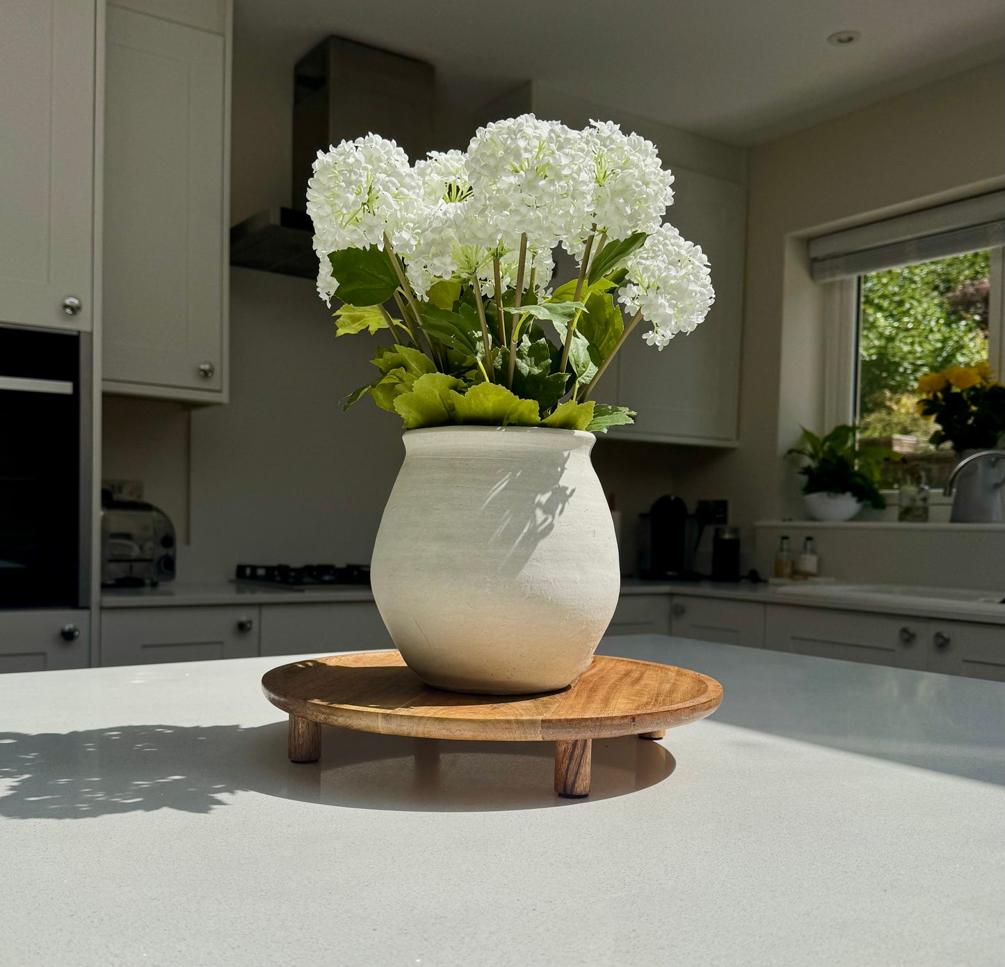Alderley Round Wooden Footed Display Tray 35cm