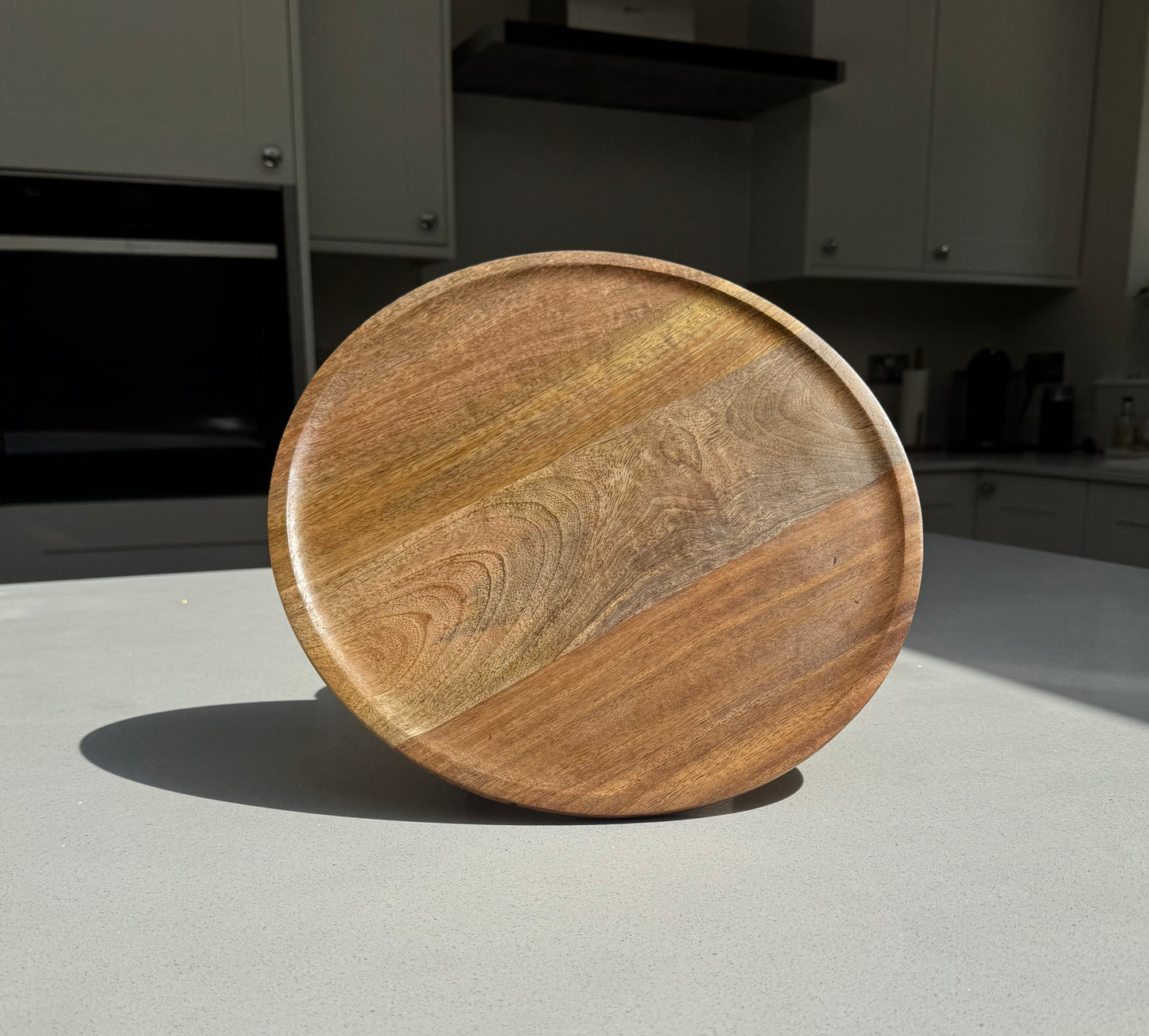 Alderley Round Wooden Footed Display Tray 35cm