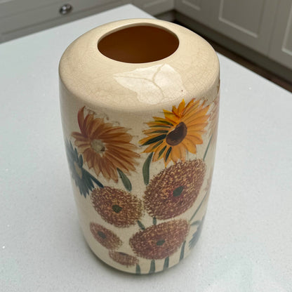 Sunvale Sunflower Crackle Glaze Ceramic Vase – 30.5cm