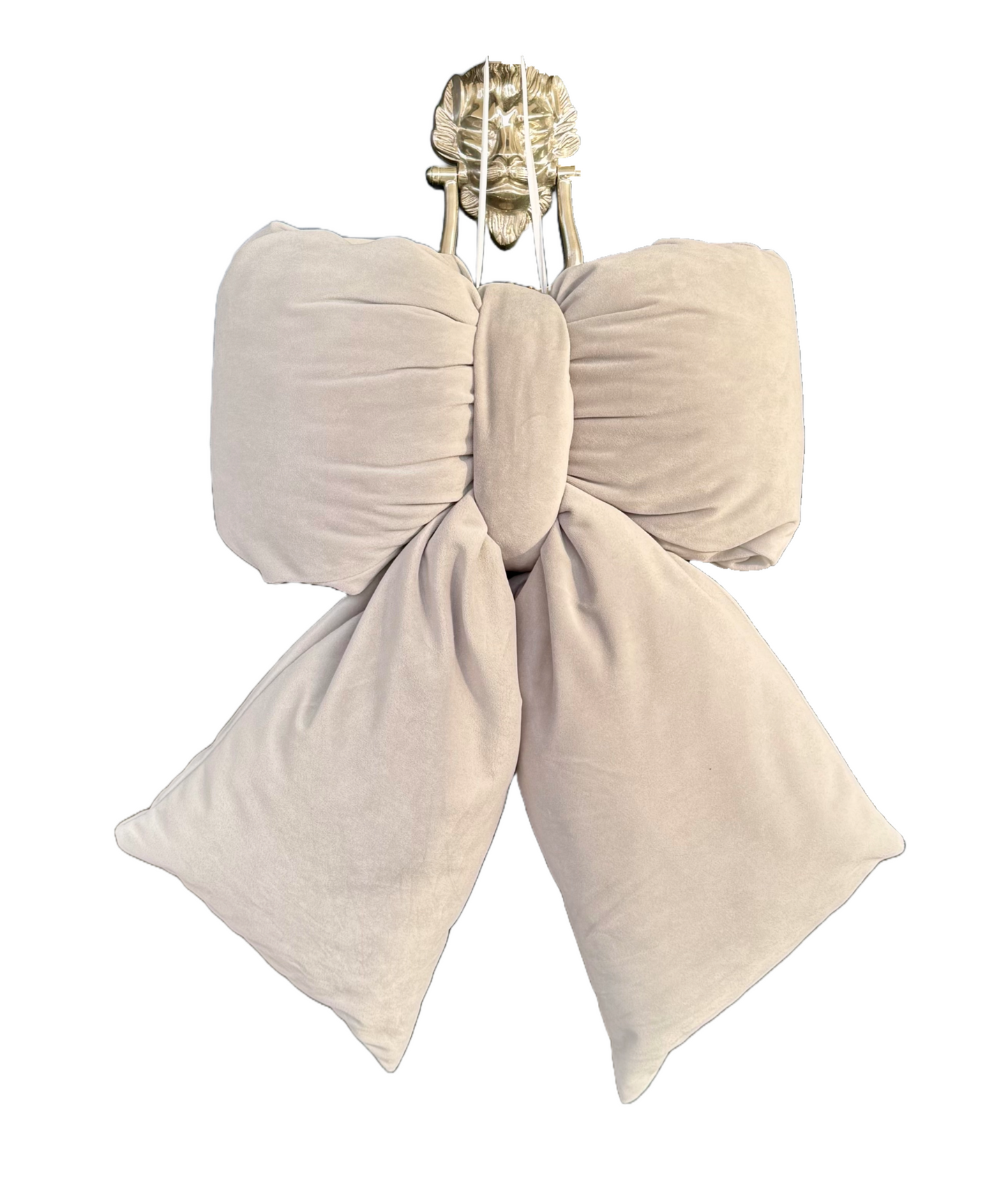 Light Grey Velvet Bow